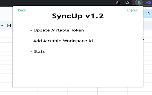 SyncUp  from Chrome web store to be run with OffiDocs Chromium online