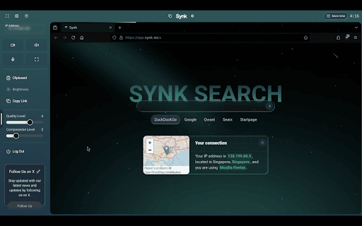 Synk, stay secure and anonymous  from Chrome web store to be run with OffiDocs Chromium online