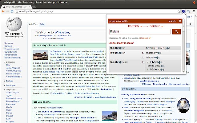 امتداد SZTAKI Dictionary من متجر Chrome الإلكتروني ليتم تشغيله مع OffiDocs Chromium عبر الإنترنت