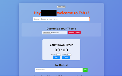 Tab+  from Chrome web store to be run with OffiDocs Chromium online