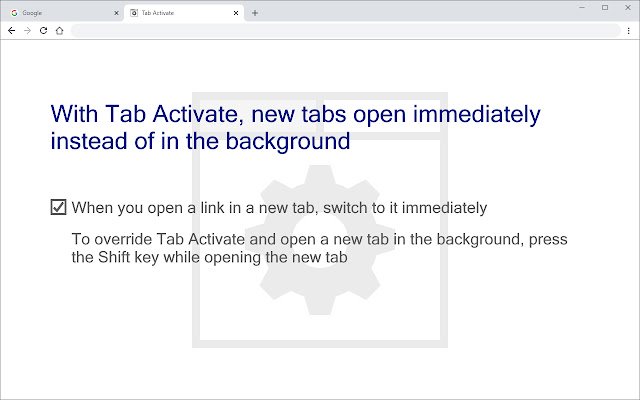 Tab Activate  from Chrome web store to be run with OffiDocs Chromium online