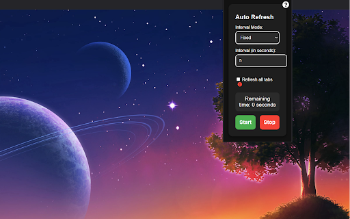 Tab Auto Refresh  from Chrome web store to be run with OffiDocs Chromium online