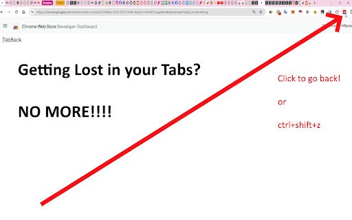 TAB Back  from Chrome web store to be run with OffiDocs Chromium online