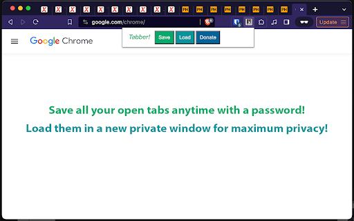 Tabber  from Chrome web store to be run with OffiDocs Chromium online