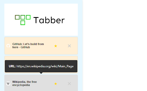 Tabber  from Chrome web store to be run with OffiDocs Chromium online