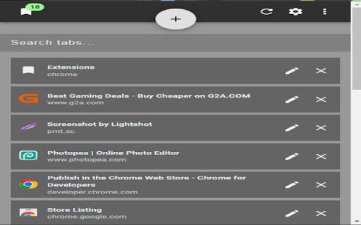Tabbly  from Chrome web store to be run with OffiDocs Chromium online