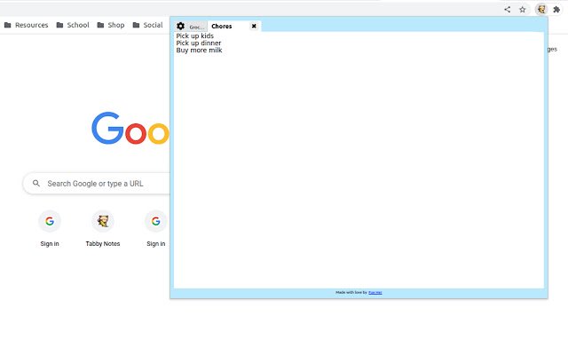 TabbyNotes  from Chrome web store to be run with OffiDocs Chromium online