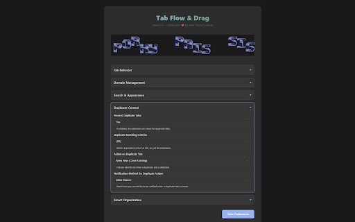 Tab Flow  Drag  from Chrome web store to be run with OffiDocs Chromium online