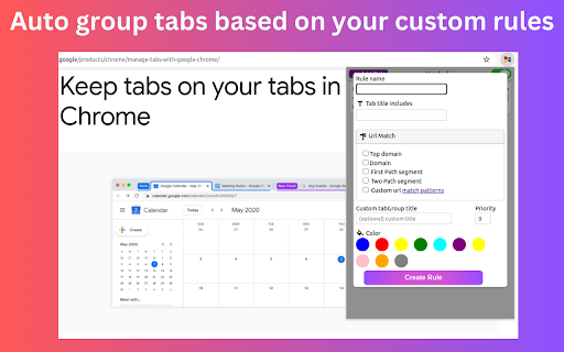 tabGrouper automate tab group  from Chrome web store to be run with OffiDocs Chromium online