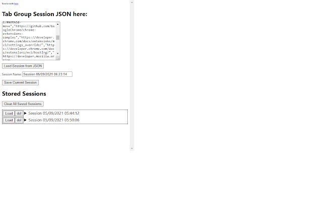 Tab Groups Exporter  from Chrome web store to be run with OffiDocs Chromium online