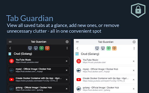 Tab Guardian  from Chrome web store to be run with OffiDocs Chromium online