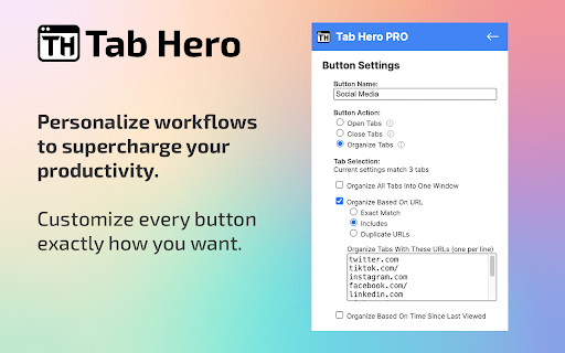 Tab Hero  from Chrome web store to be run with OffiDocs Chromium online