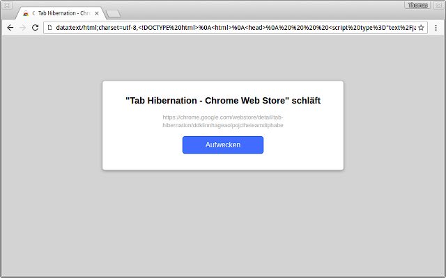 Tab Hibernation از فروشگاه وب Chrome برای اجرا با OffiDocs Chromium به صورت آنلاین