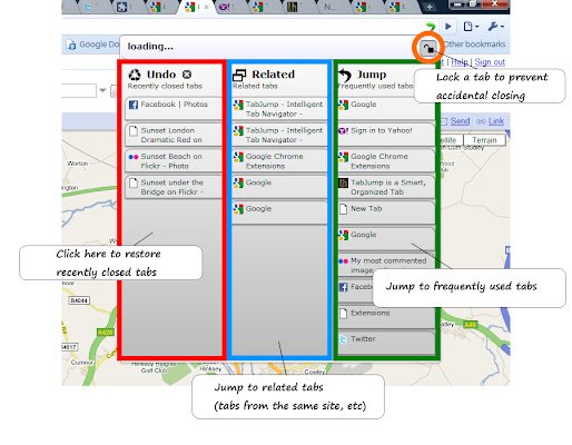 TabJump Intelligent Tab Navigator dari toko web Chrome untuk dijalankan dengan OffiDocs Chromium online