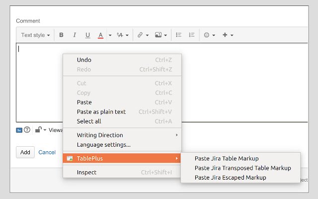TablePlus  from Chrome web store to be run with OffiDocs Chromium online