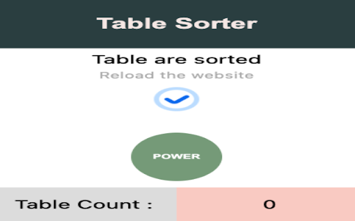 Table Sorter  from Chrome web store to be run with OffiDocs Chromium online