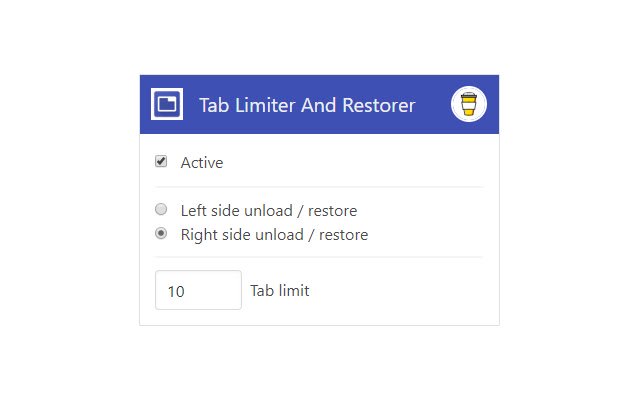 Tab Limiter And Restorer  from Chrome web store to be run with OffiDocs Chromium online