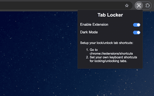 Tab Locker  from Chrome web store to be run with OffiDocs Chromium online