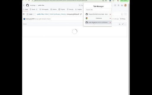 Tab Manager Quick Switch  from Chrome web store to be run with OffiDocs Chromium online