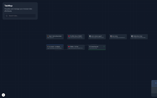 Tab Map Visualizer  from Chrome web store to be run with OffiDocs Chromium online