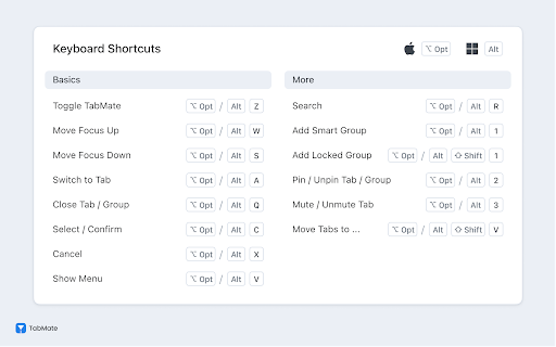 TabMate  from Chrome web store to be run with OffiDocs Chromium online