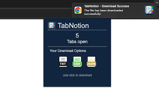 TabNotion  from Chrome web store to be run with OffiDocs Chromium online