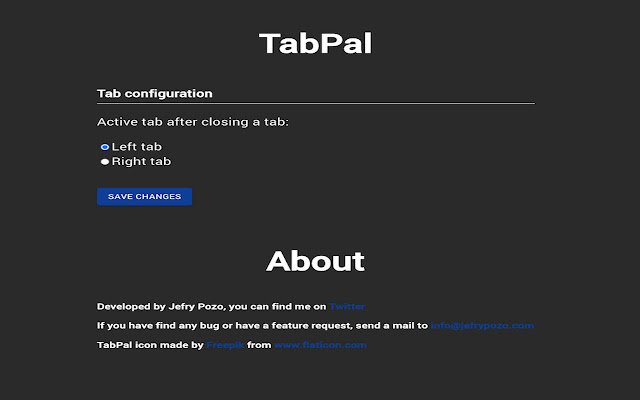 TabPal จาก Chrome เว็บสโตร์ที่จะใช้งานร่วมกับ OffiDocs Chromium ออนไลน์