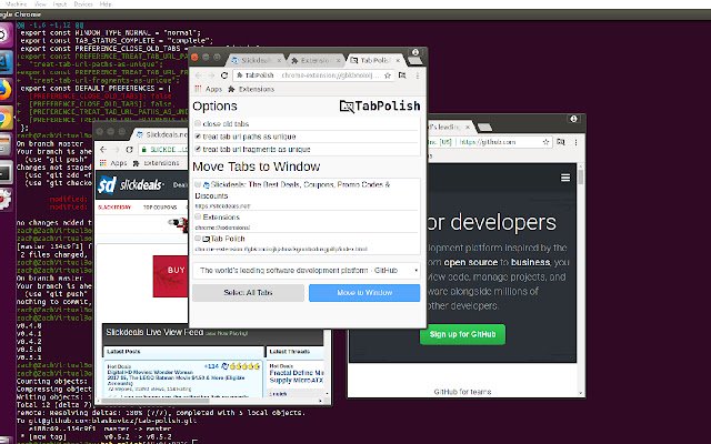 TabPolish  from Chrome web store to be run with OffiDocs Chromium online