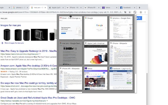 Tab Preview Board  from Chrome web store to be run with OffiDocs Chromium online