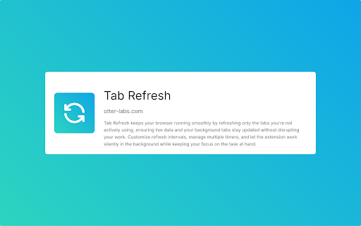 Tab Refresh  from Chrome web store to be run with OffiDocs Chromium online