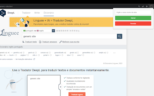 Tab Renamer  from Chrome web store to be run with OffiDocs Chromium online