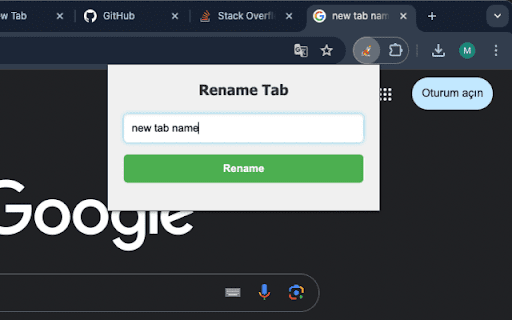 Tab Renamer  from Chrome web store to be run with OffiDocs Chromium online