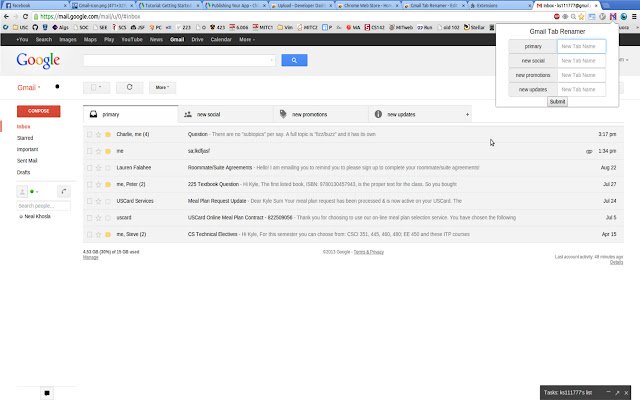 ตัวเปลี่ยนชื่อแท็บสำหรับ GmailTM จาก Chrome เว็บสโตร์ที่จะเรียกใช้ด้วย OffiDocs Chromium ทางออนไลน์