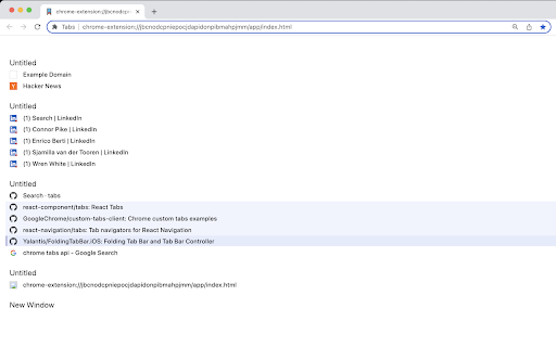 Tabs  from Chrome web store to be run with OffiDocs Chromium online