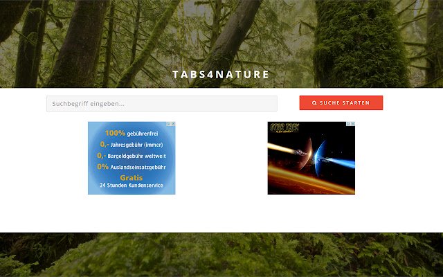 يتم تشغيل Tabs4Nature من متجر Chrome الإلكتروني مع OffiDocs Chromium عبر الإنترنت