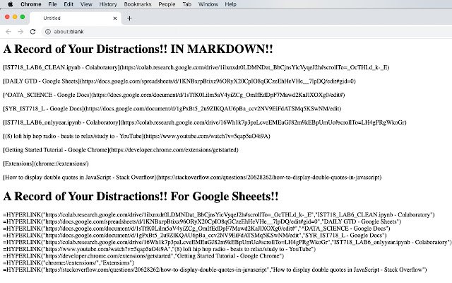 TABS ALS MARKDOWN uit de Chrome-webwinkel om uit te voeren met OffiDocs Chromium online