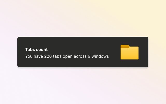 Tabs count  from Chrome web store to be run with OffiDocs Chromium online
