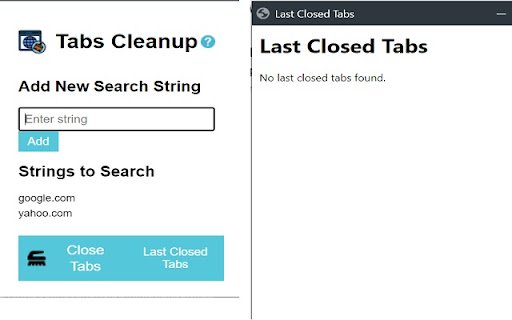 Tab Search Cleanup  from Chrome web store to be run with OffiDocs Chromium online