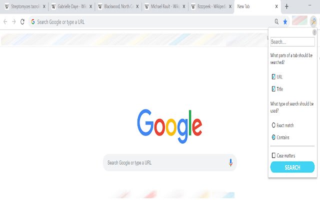Tab Search inator من متجر Chrome الإلكتروني ليتم تشغيله باستخدام OffiDocs Chromium عبر الإنترنت