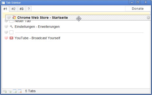 Tab Sidebar daripada kedai web Chrome untuk dijalankan dengan OffiDocs Chromium dalam talian