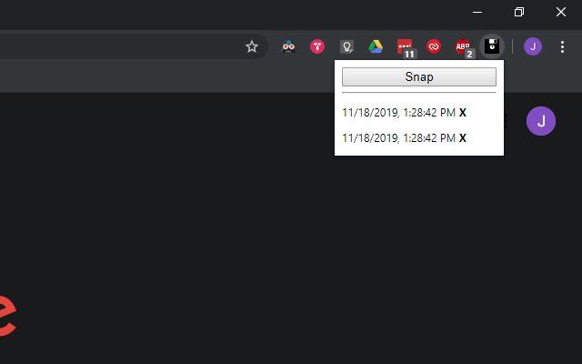 TabSnap Snapshots ng iyong tablife mula sa Chrome web store na tatakbo sa OffiDocs Chromium online