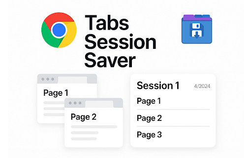 Tabs Session Saver  from Chrome web store to be run with OffiDocs Chromium online