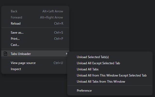 Tabs Unloader  from Chrome web store to be run with OffiDocs Chromium online