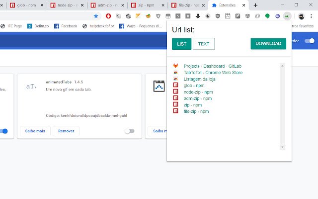 TabToTxt  from Chrome web store to be run with OffiDocs Chromium online
