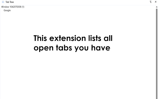 Tab Tree  from Chrome web store to be run with OffiDocs Chromium online