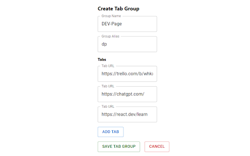 Taby: Tab Group manager with parameters  from Chrome web store to be run with OffiDocs Chromium online