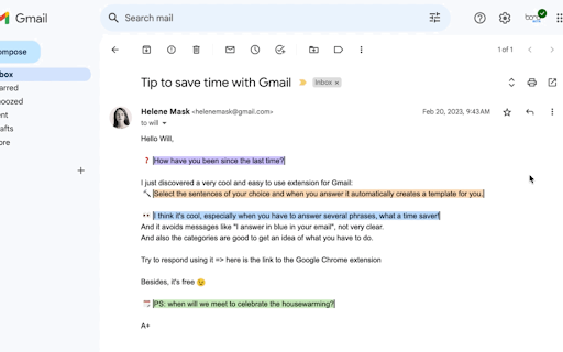 Tagada for Gmail  from Chrome web store to be run with OffiDocs Chromium online