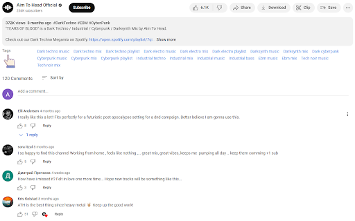 Tags for YouTube™  from Chrome web store to be run with OffiDocs Chromium online