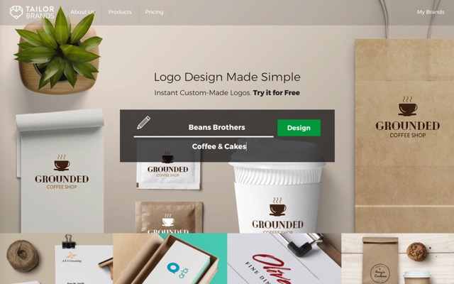 Tailor Brands  from Chrome web store to be run with OffiDocs Chromium online