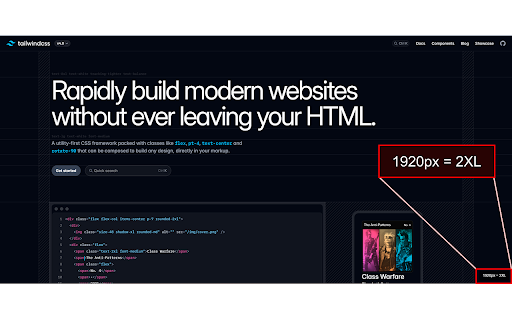Tailwidth Tailwind CSS Breakpoint And Witdh Checker  from Chrome web store to be run with OffiDocs Chromium online